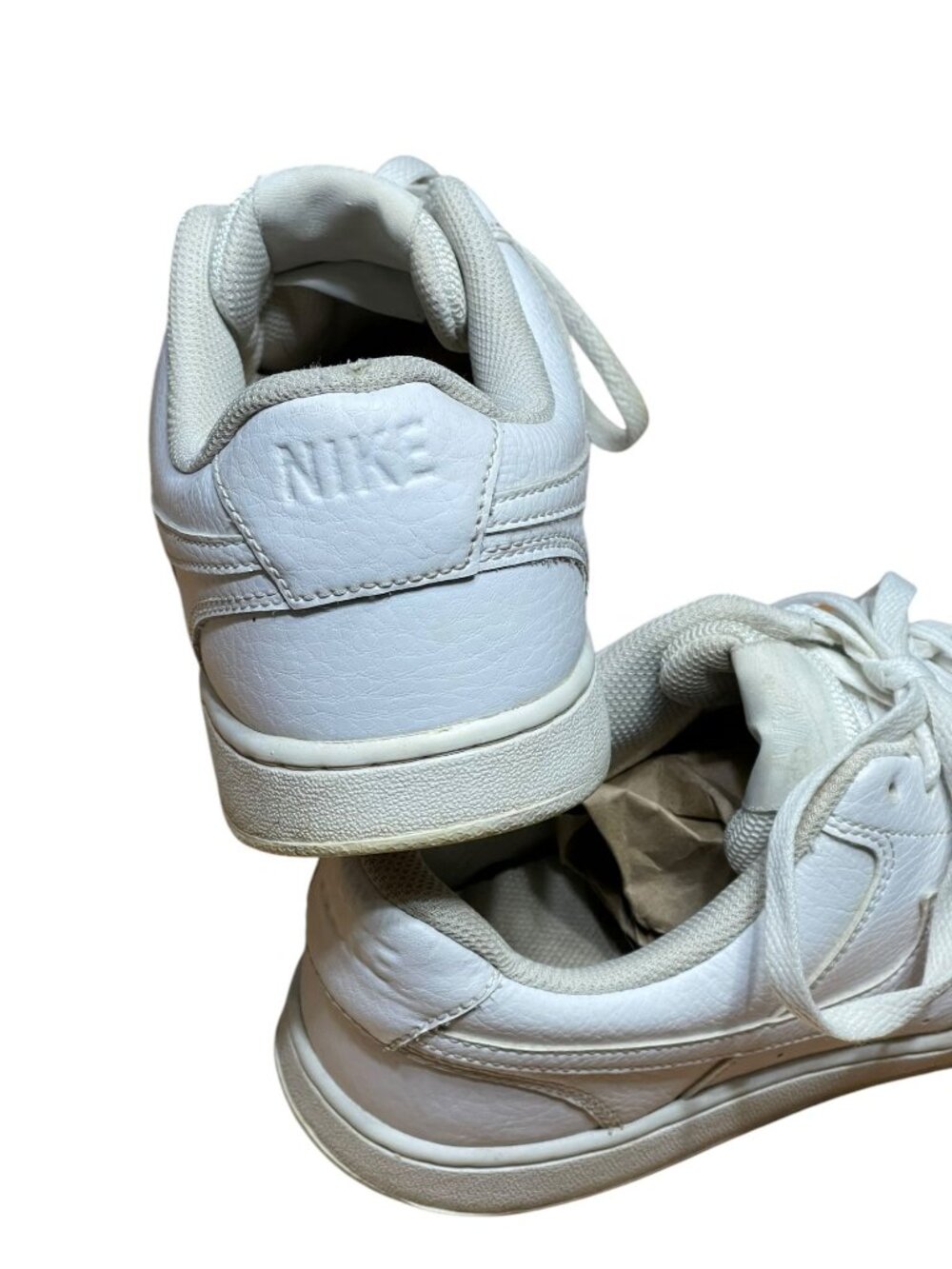 white Nike Court Vision Leather Low shoes for Women Size 10 - Picture 7 of 8